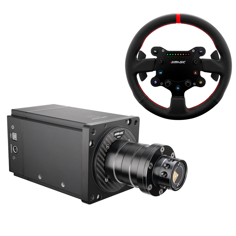 Alpha U Wheelbase without QR + GT Sport Steering Wheel | Shifter Paddles | Leather