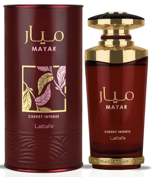 Lattafa Mayar Cherry Intense for Unisex Eau de Parfum Spray, 3.4 onzas / 100 ml