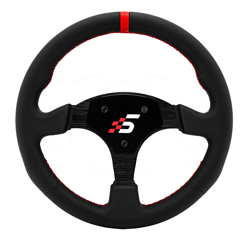 Round-Shaped Steering wheel without HUB | 330mm | Leather
